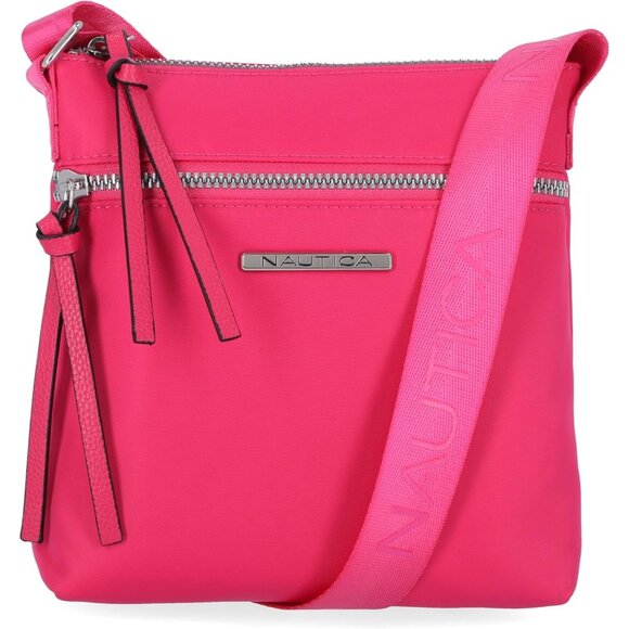 Nautica Crossbody Bag Women's Raspberry Diver Small Nylon Adjustable Shoulder - Picture 2 of 5